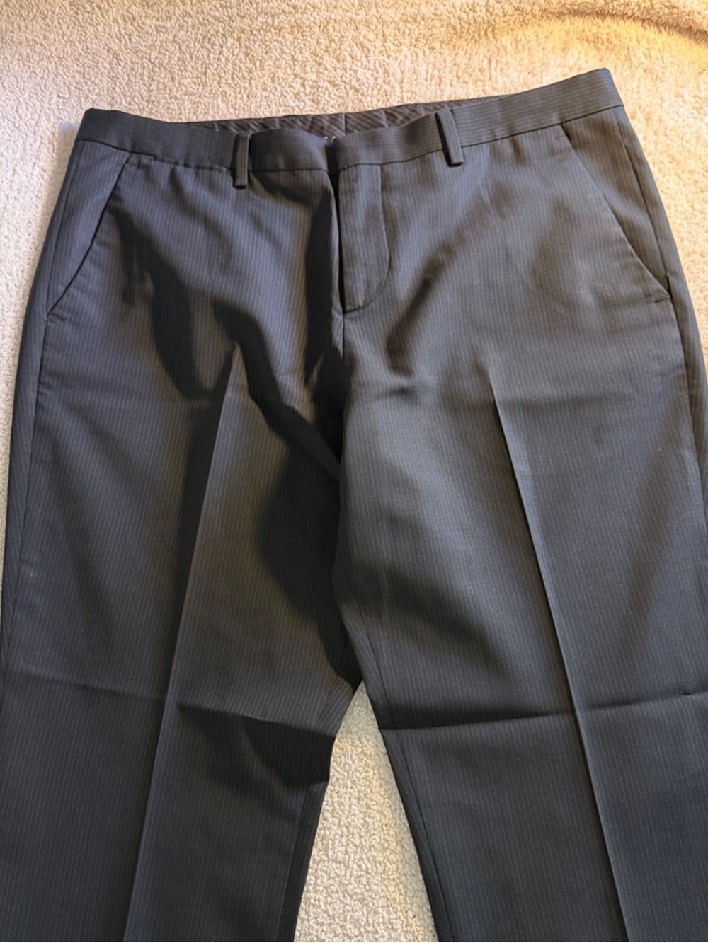 Express Photographer Men's Black Pinstripe Dress Pants